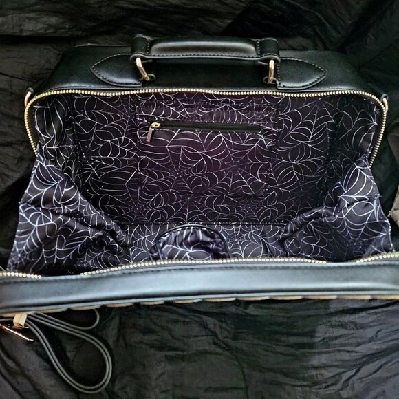 NEW Backstitch Bruja MexiWeen Bag Black White Pumpkin Halloween Spooky Crossbody - Picture 7 of 14